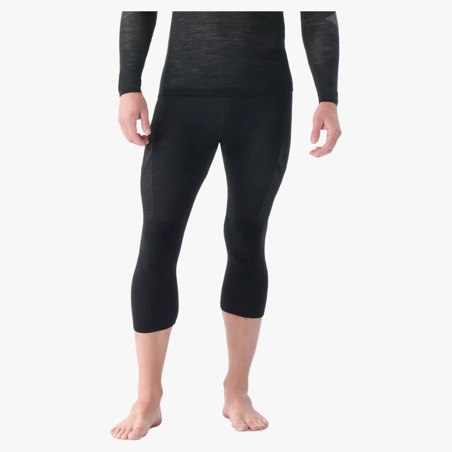 Smartwool Intraknit Thermal Merino Base Layer Men's 3/4 Bottom - Black/White - XXL