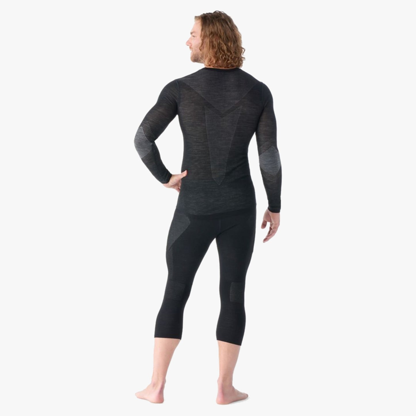 Smartwool Intraknit Thermal Merino Base Layer Men's 3/4 Bottom - Black/White - XXL