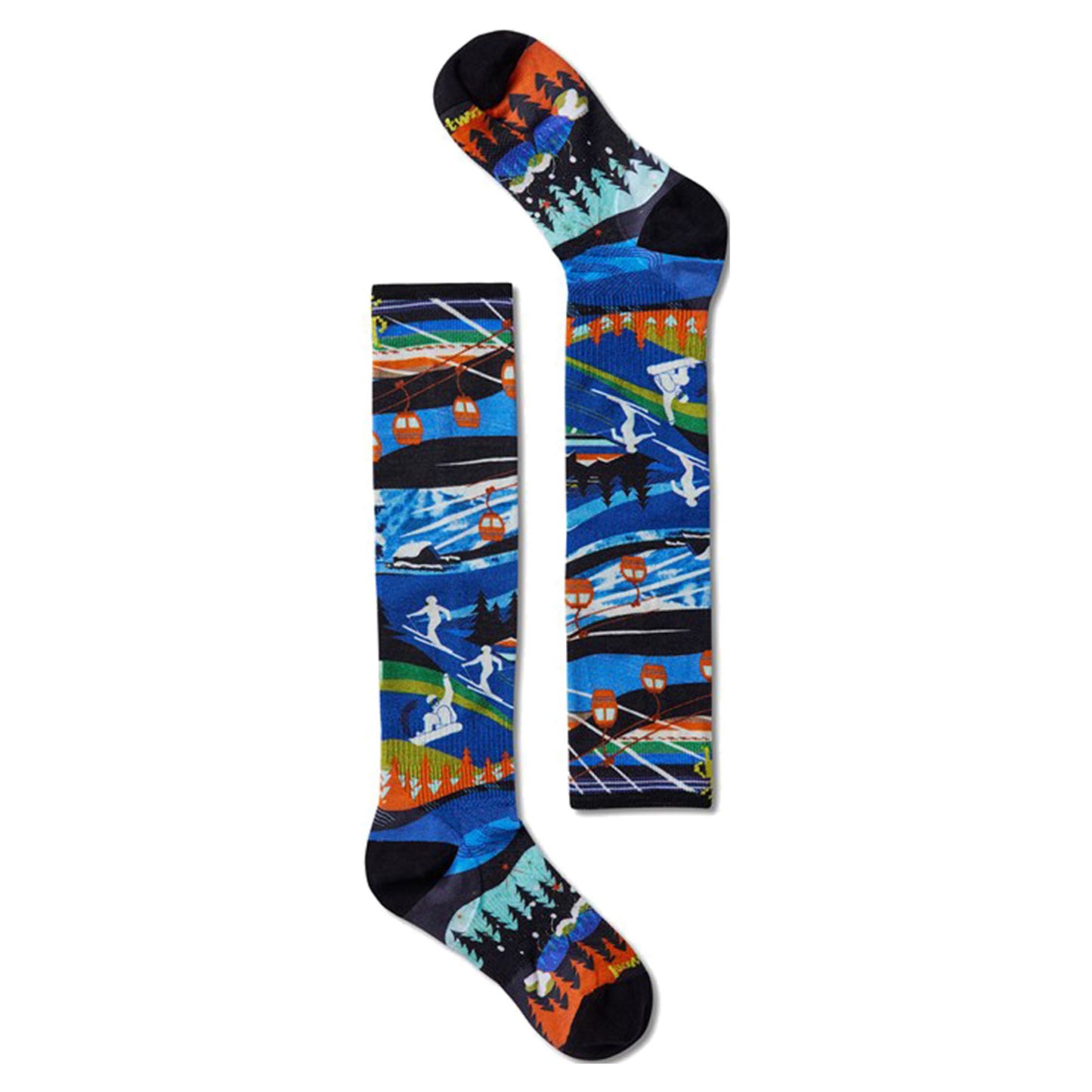 Smartwool Performance Ski Zero Cushion Skication Print OTC Junior Sock - PURPLE DAHLIA - L