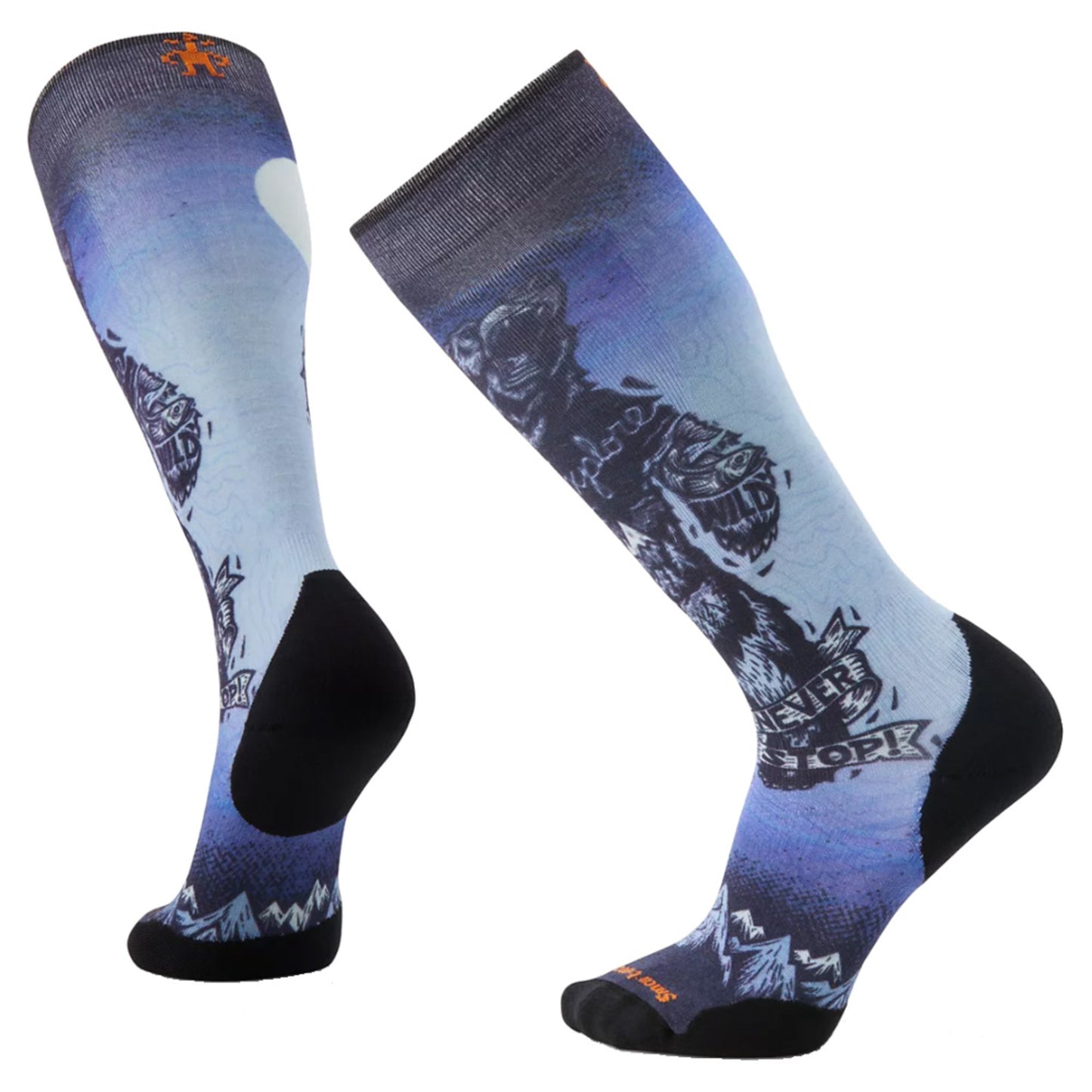 Smartwool Ski Targeted Cushion Always Explore Print OTC Sock - MULTI COLOR - XL