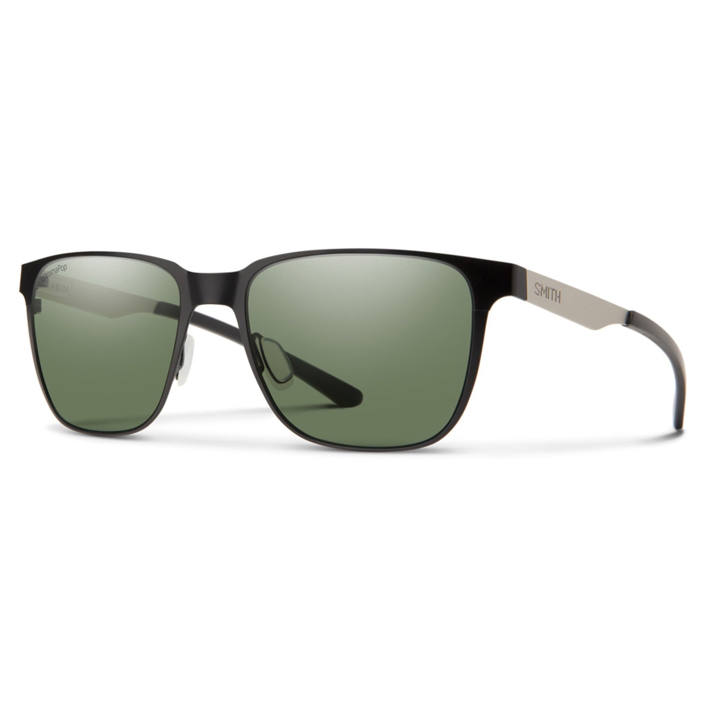 Smith Lowdown Metal Sunglasses - MATTE BLACK SIL - CP GRAY GREEN