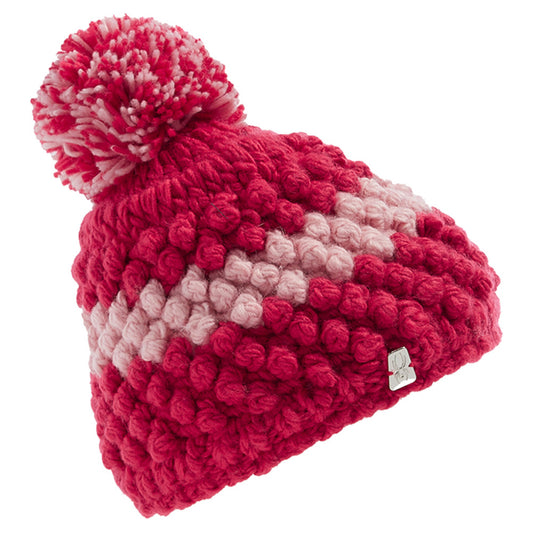 Spyder Bitsy Brrr Berry Girl's PomPom Beanie - ROSE PETAL