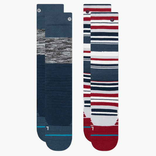 Stance Blocked Over The Calf Kid's Snow Sock - 2 P - BLUE - M