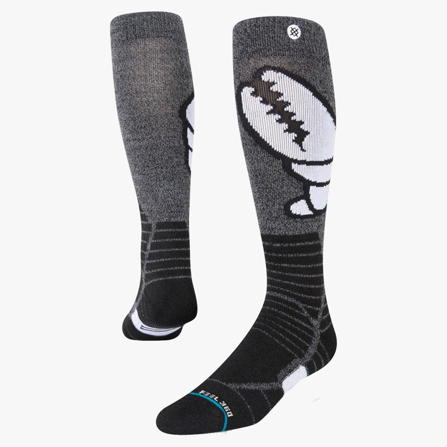 Stance Crab Grabber Over The Calf Snow Sock - BLACK - M