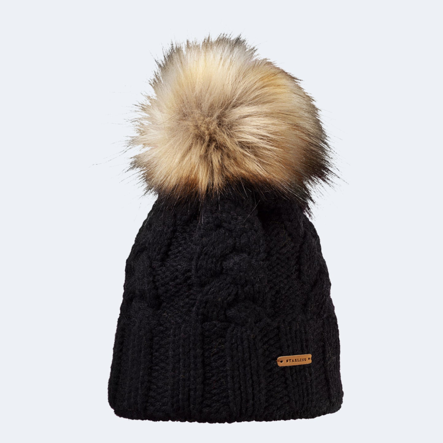 Starling Desna Faux Fur Pom Beanie