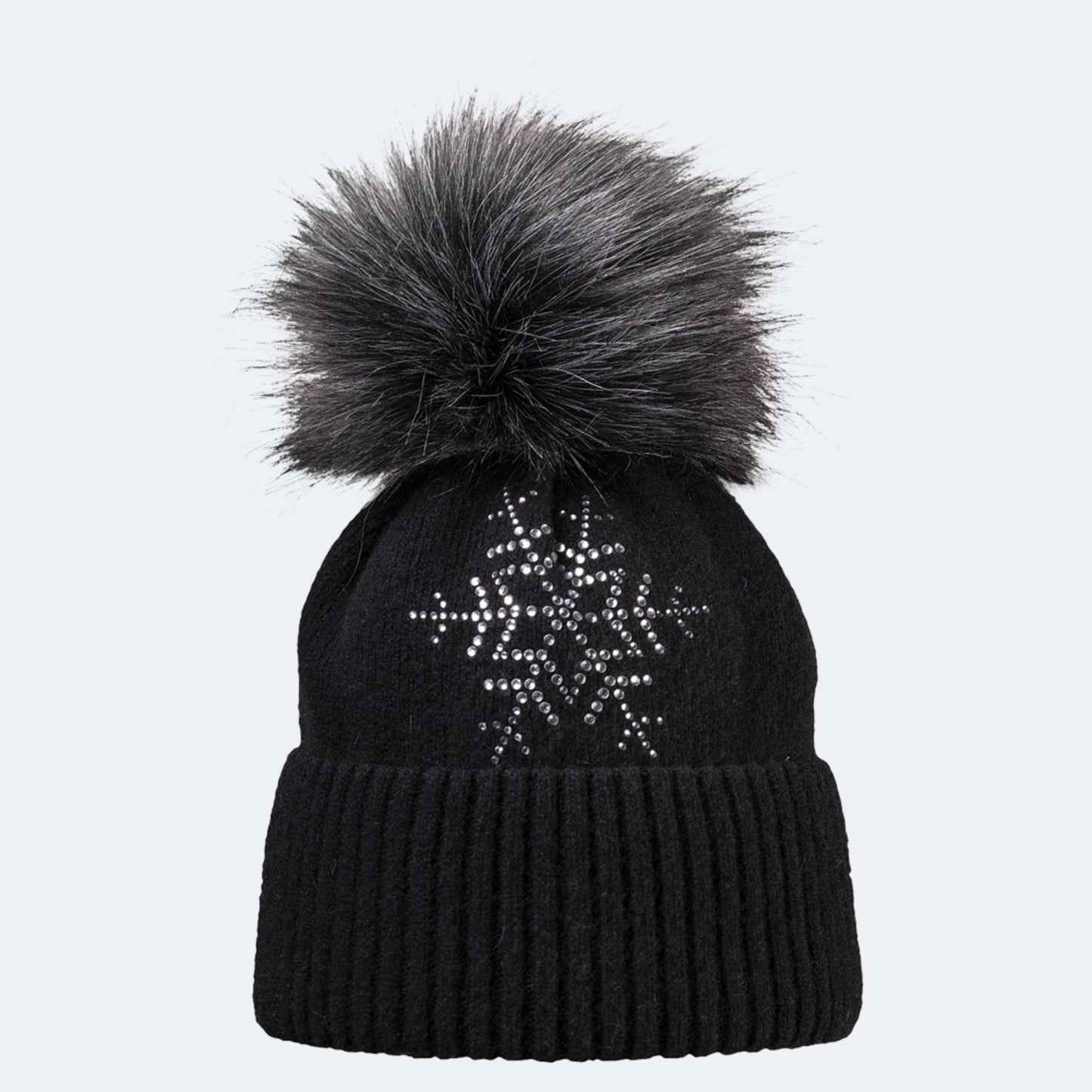 Starling Star Faux Fur Pom Beanie