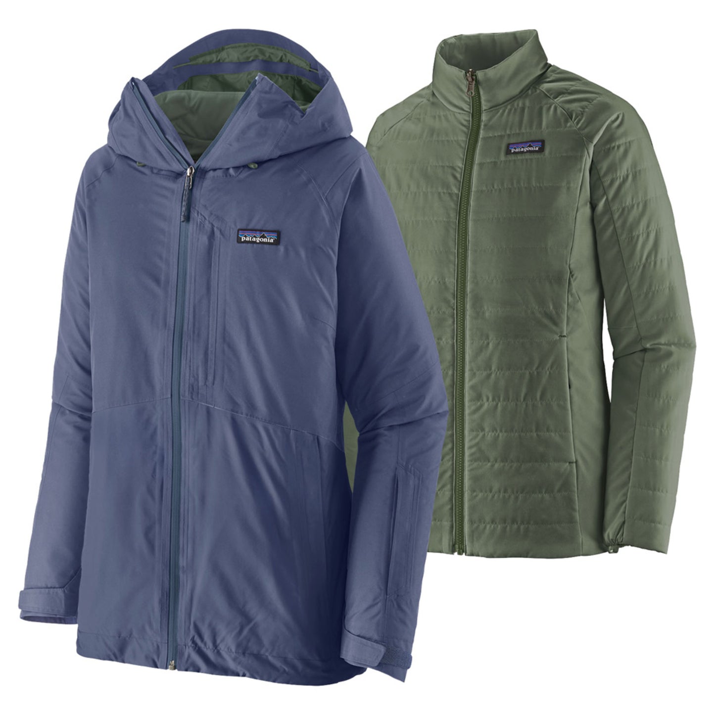 Patagonia 3-in-1 Powder Town Women's Jacket - CURRENT BLUE - XL