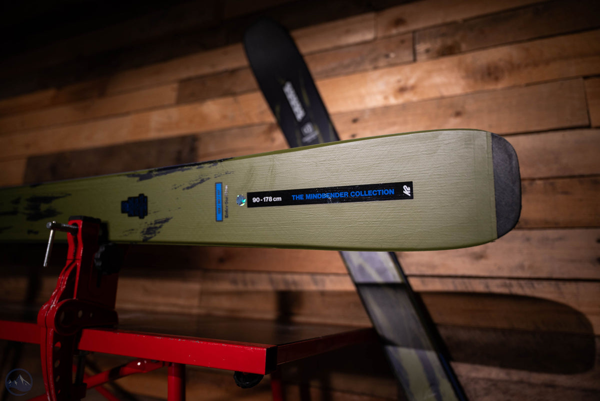 2027 K2 Mindbender 90 Skis with Salomon Strive 14 GW Bindings