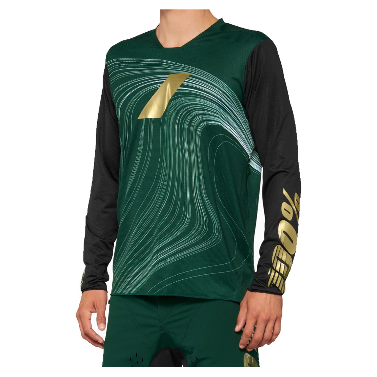 100% R-Core-X LE Long Sleeve Jersey - FOREST GREEN - XL