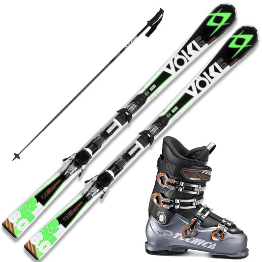 2015 Volkl RTM 8.0 Skis w/ Nordica Cruise 60 Ski Boots and Poles