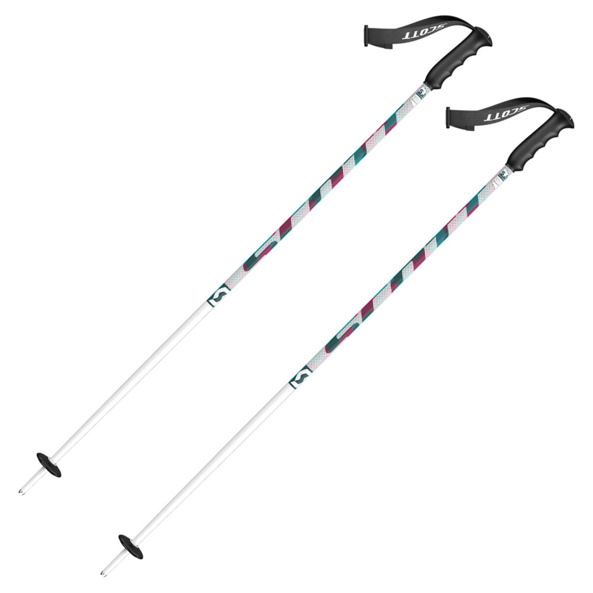 2019 Scott Junior Team Issue Ski Poles - WHITE - 44