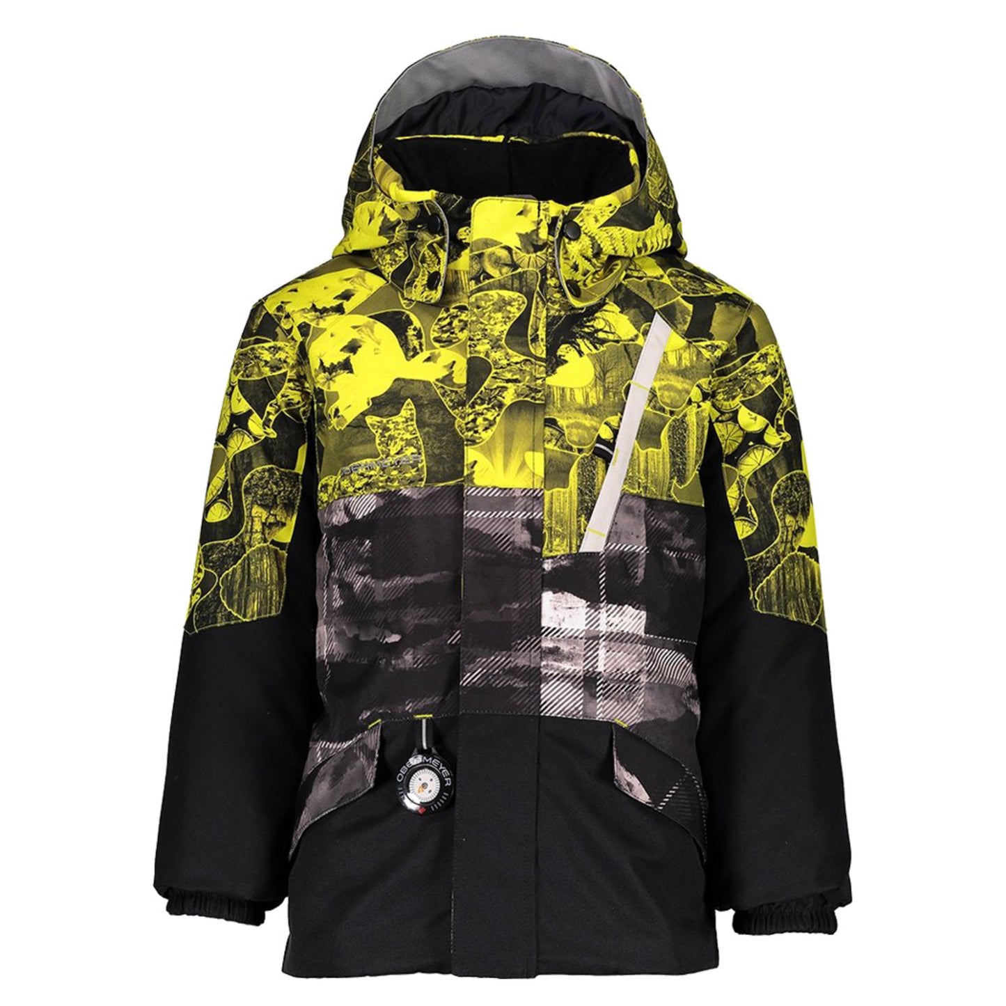 2020 Obermeyer M-Way Boy's Jacket - STRATO PLAID - 4