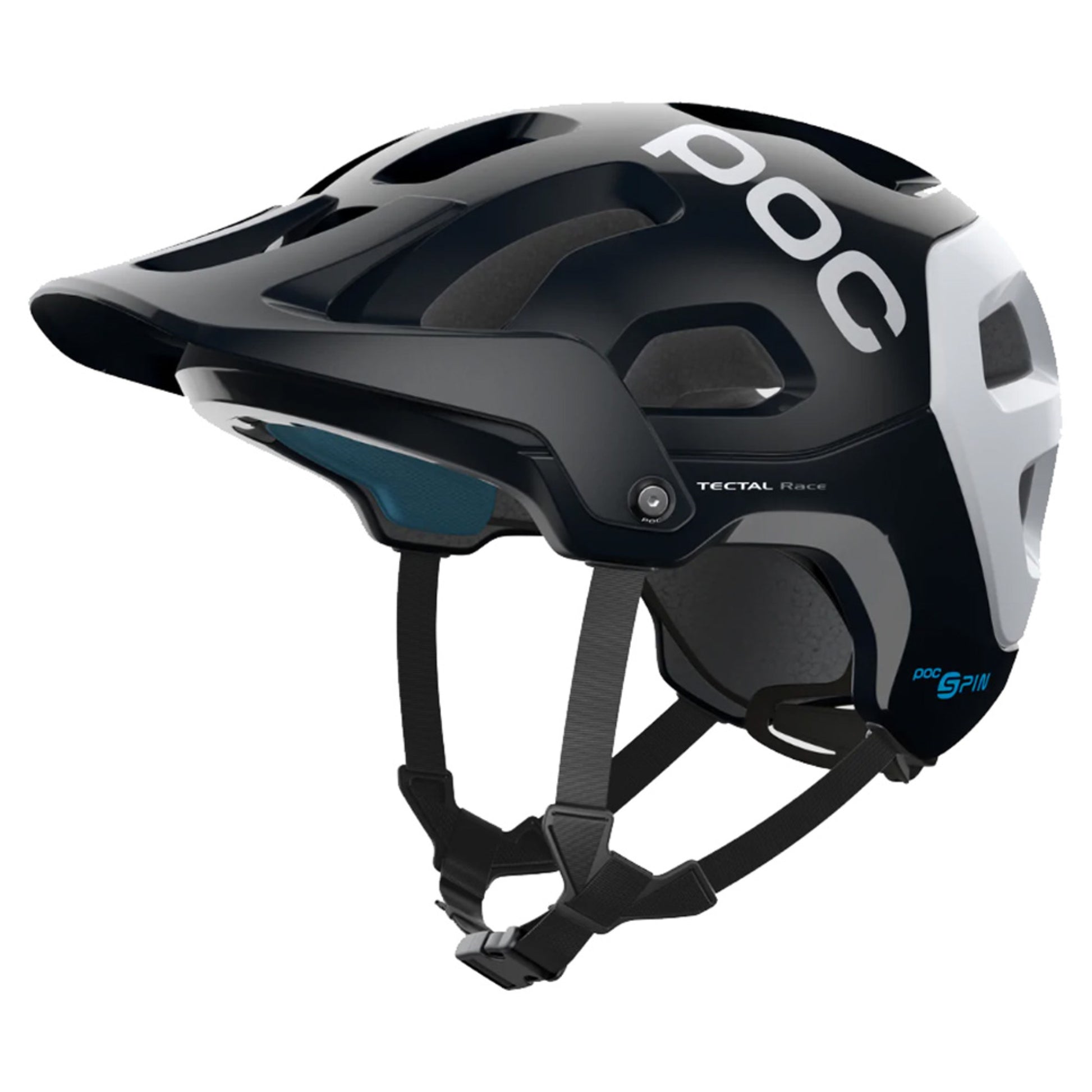 2020 POC Tectal Race Spin Helmet - BLACK WHITE - XS S