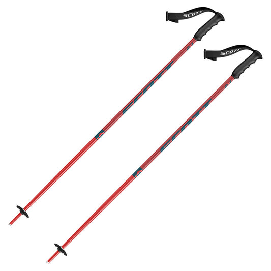 2020 Scott Junior Team Issue Ski Poles - RED - 44 IN