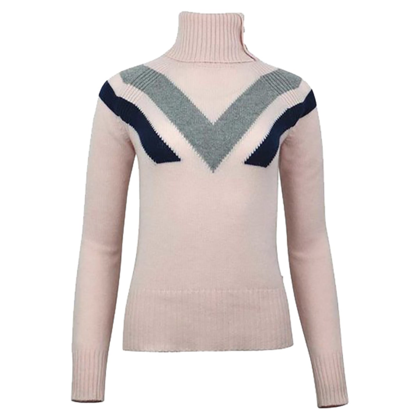 2021 Alps & Meters Ski Race Knit Women's Sweater - CAMEO ROSE - XL