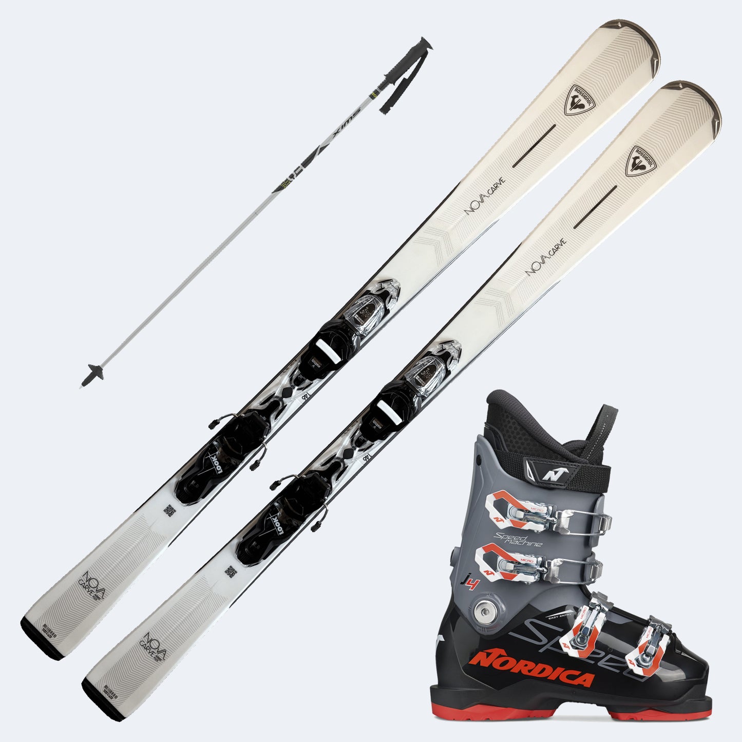 2026 Rossignol Nova Carve Hervis Women's Skis with  SpeedMachine J Boots and Poles