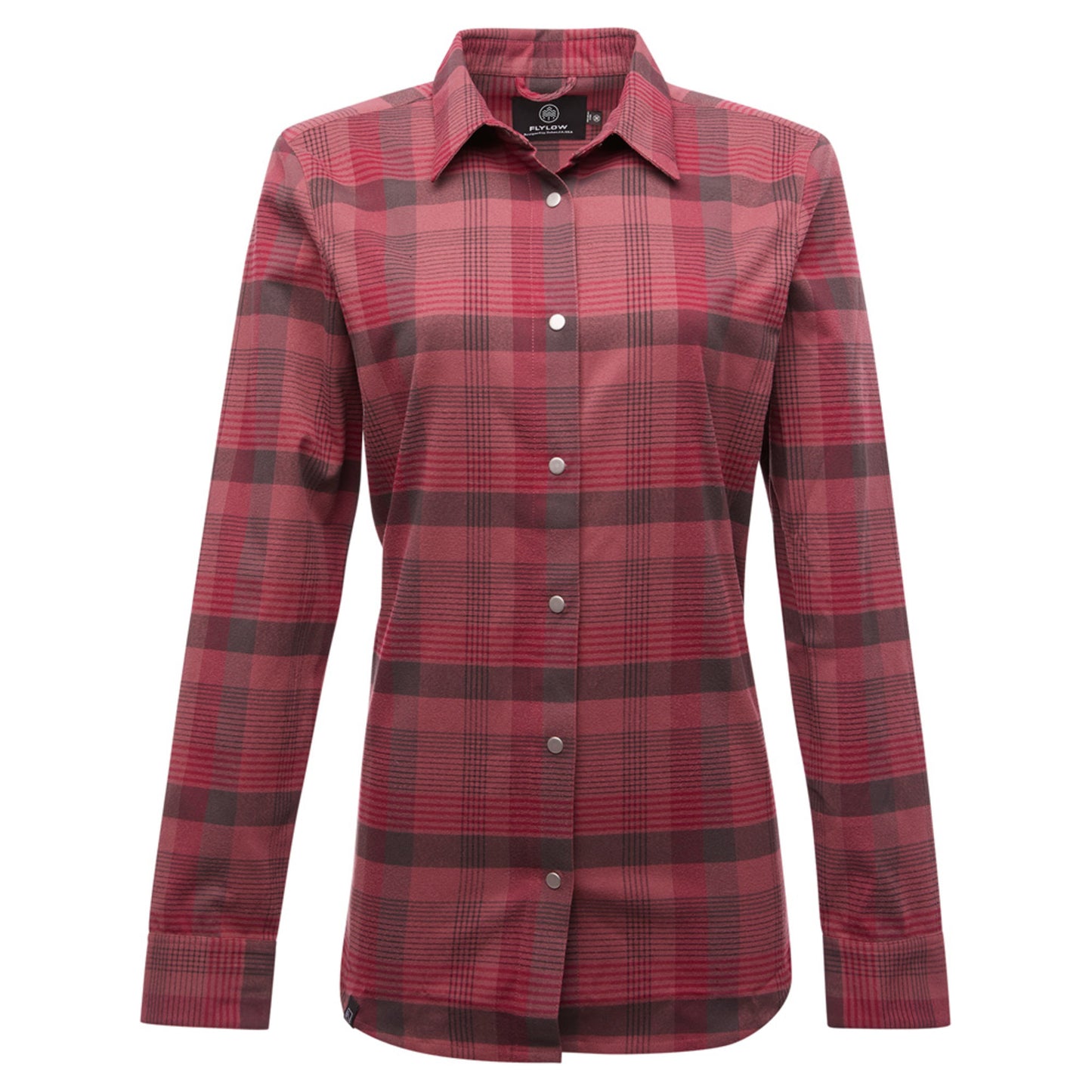 2021 Flylow Women's Brigitte Flannel - BLUSH PLAID - XL