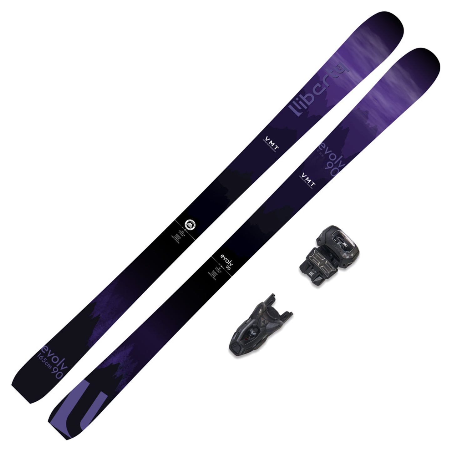 2021 Liberty Evolv 90 W Women's Demo Skis w/ Tyrolia Attack 11 GW Bindings - 165