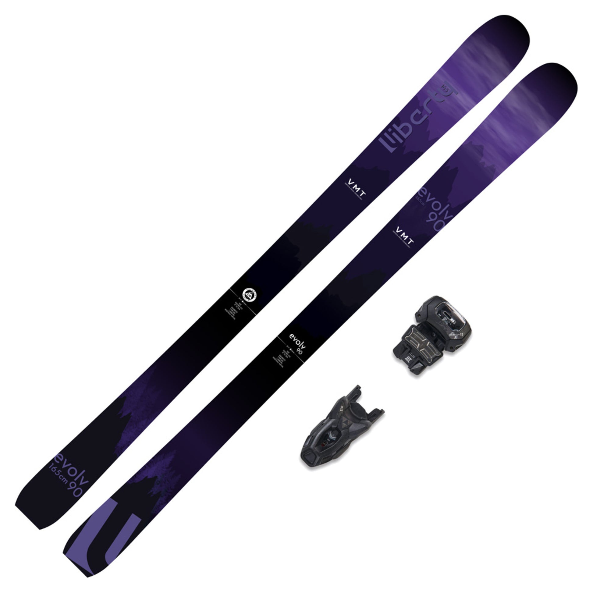 2021 Liberty Evolv 90 W Women's Demo Skis w/ Tyrolia Attack 11 GW Bindings - 165