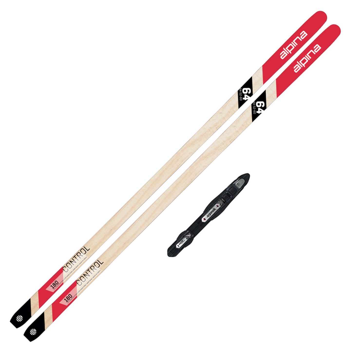 2022 Alpina Control 64 Cross Country Touring Skis w/ Tour Auto Binding - 195