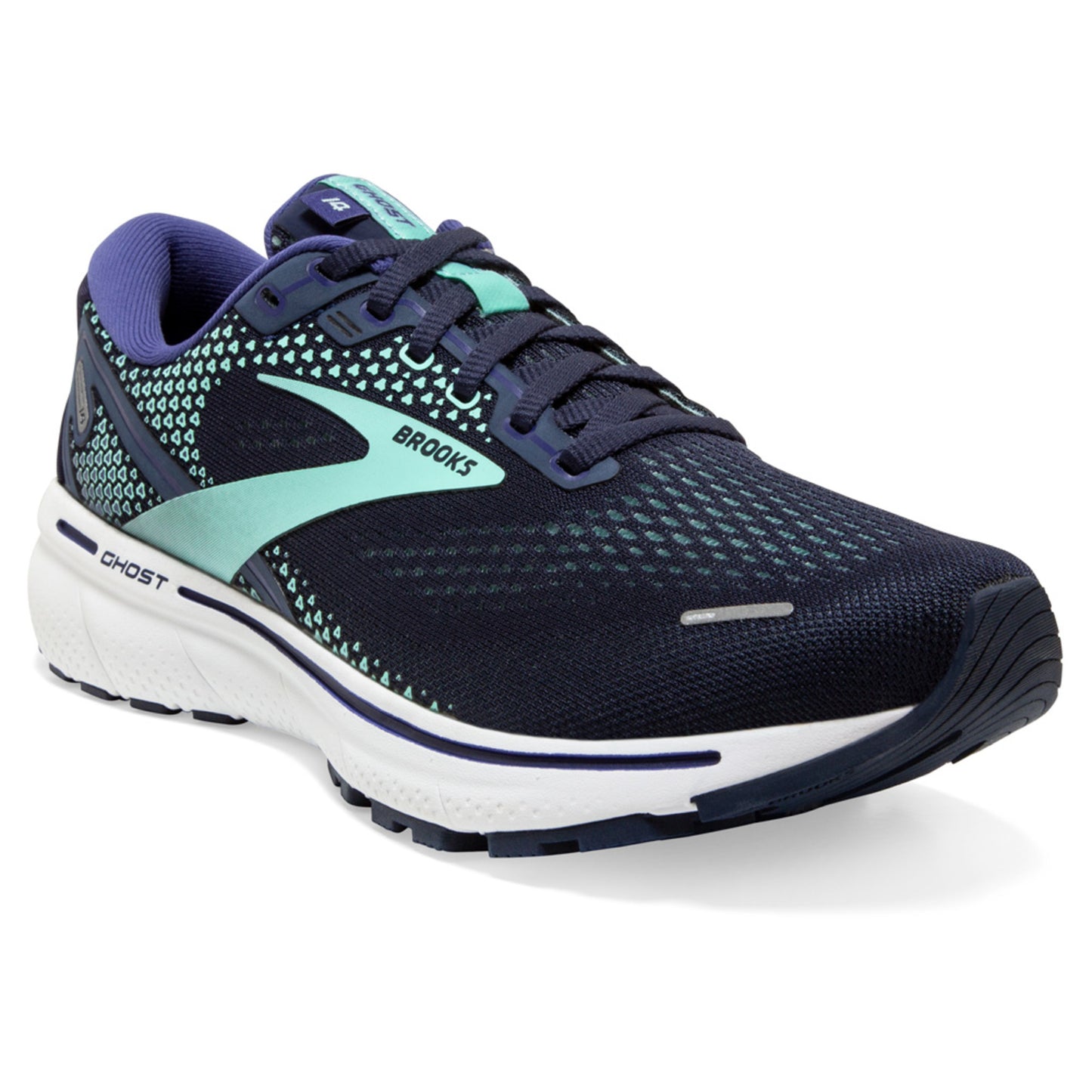 2022 Brooks Ghost 14 Women's Shoe - PEACOAT YUCCA N - 9.5