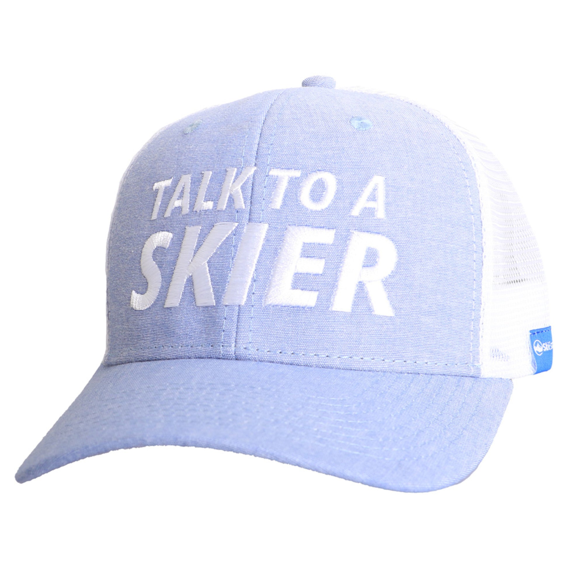 2022 SkiEssentials Talk To a Skier Hat - SKIER LIGHT BLU
