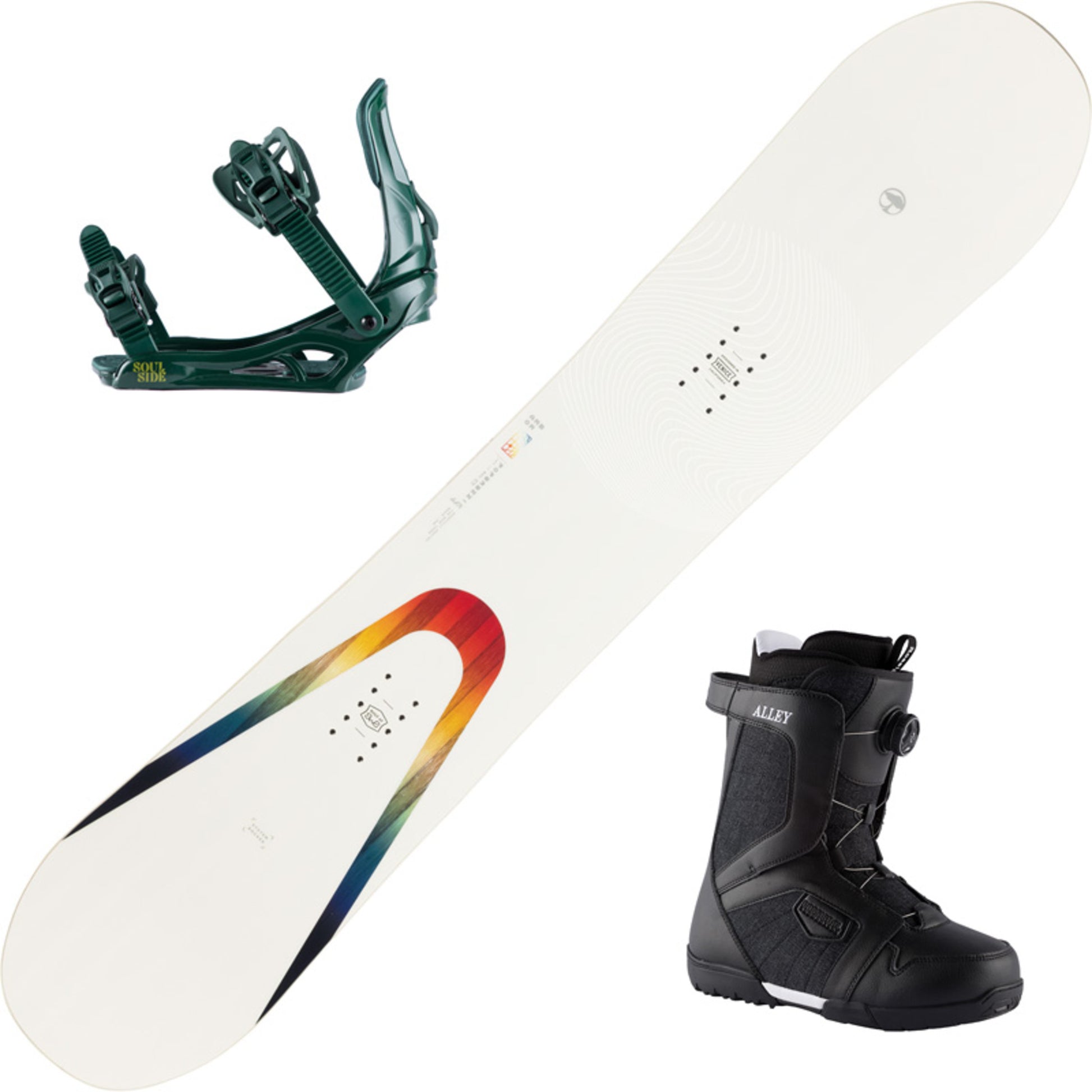 2023 Arbor Poparazzi Rocker Women's Snowboard w/ Boots and Bindings