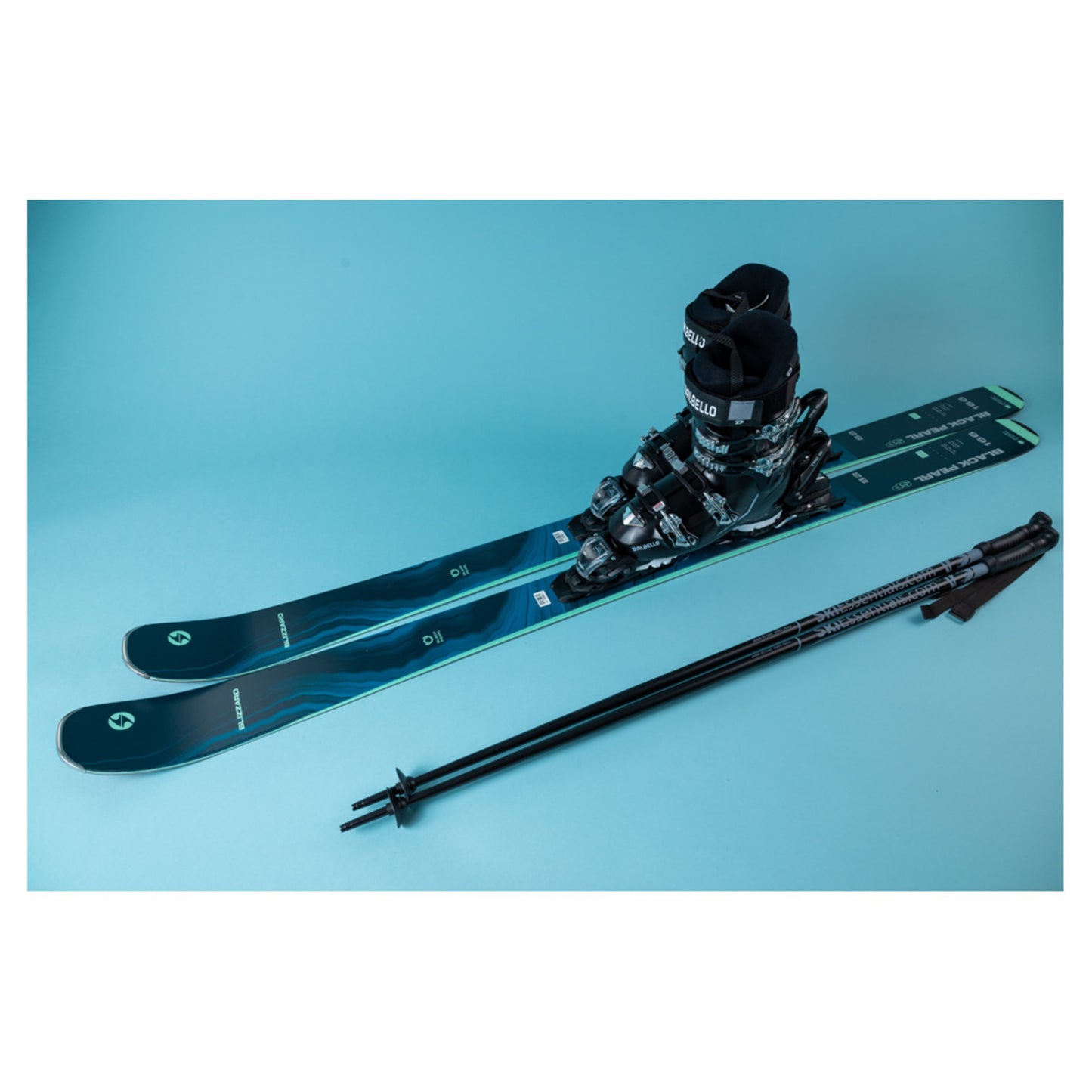 2024 Blizzard Black Pearl 82 SP Women's Skis with Dalbello DS MX 70 GW Boots and Poles