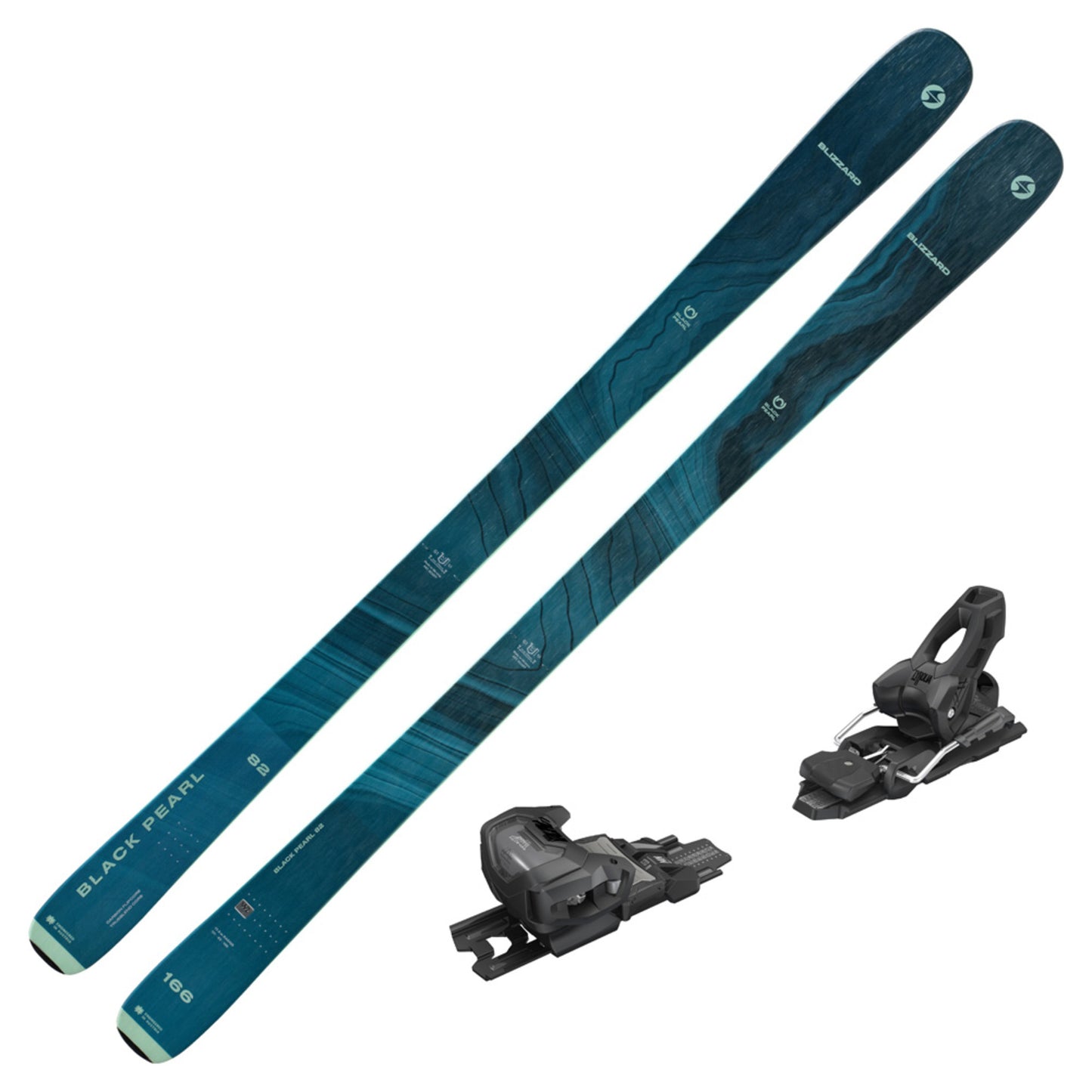 2024 Blizzard Black Pearl 82 Women's Demo Skis w/ Tyrolia Attack 11 GW Bindings - 173
