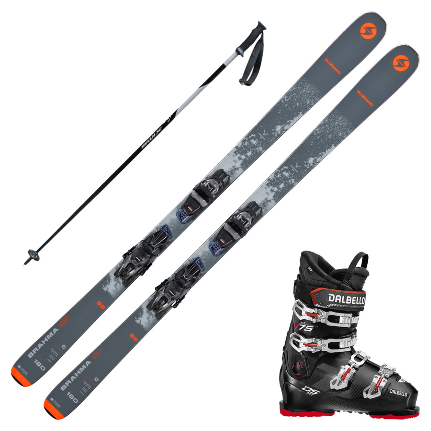 2023 Blizzard Brahma 82 SP Skis w/ Dalbello DS MX 75 Ski Boots and Poles