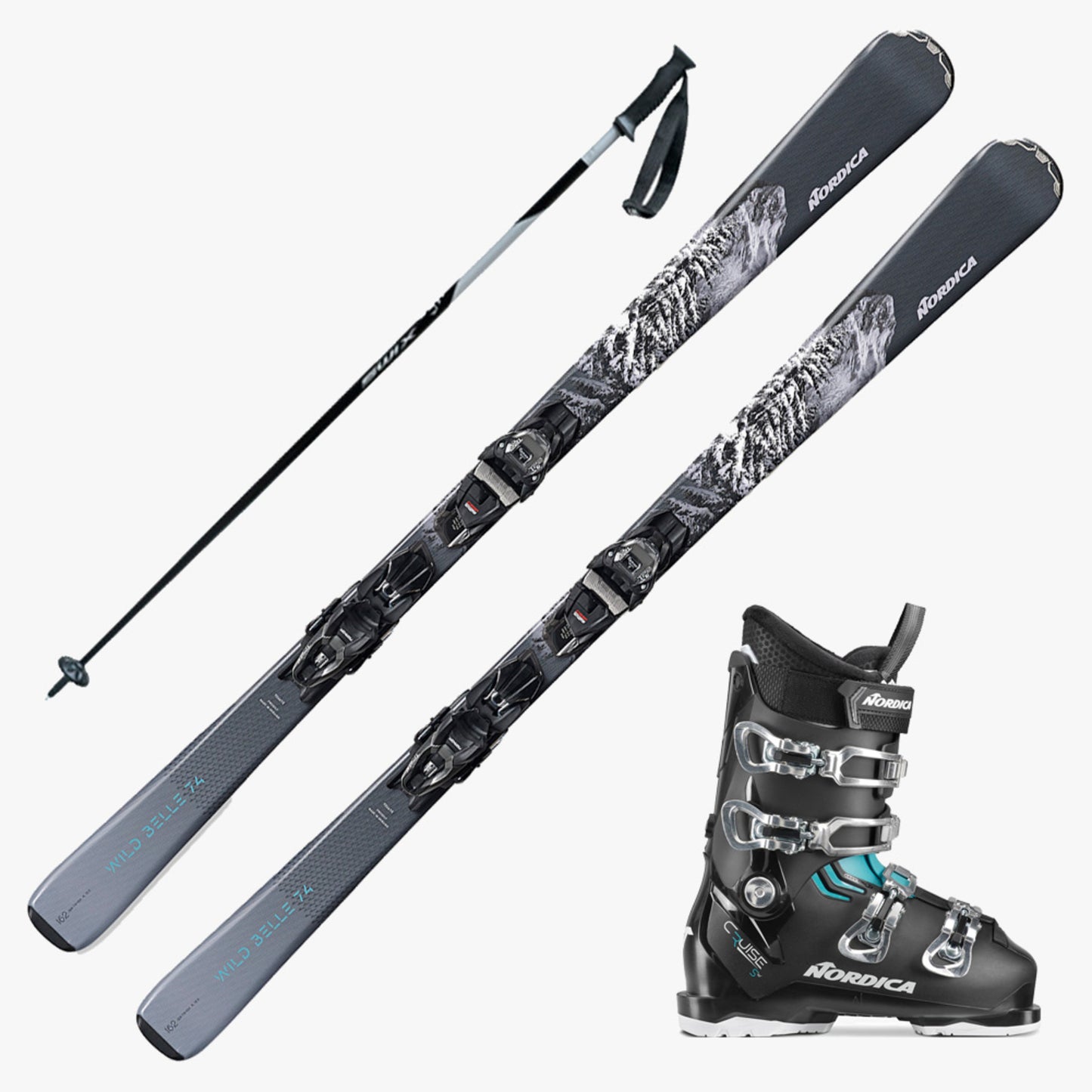 2024 Blizzard Phoenix 7.2 Women's Skis with Nordica The Cruise S Boots and Poles