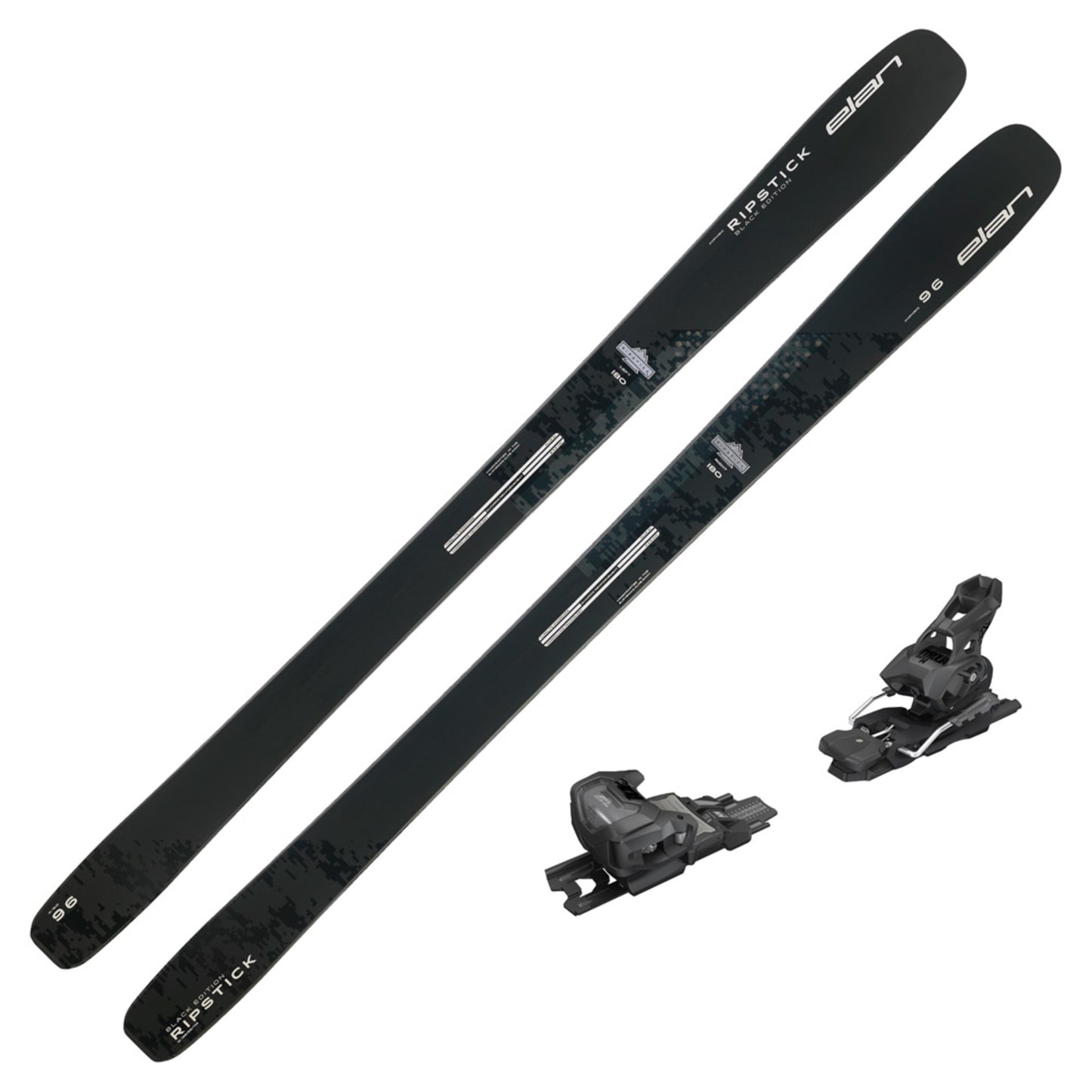 2023 Elan Ripstick 96 Black Edition Demo Skis w/ Tyrolia Attack2 14 Demo Binding