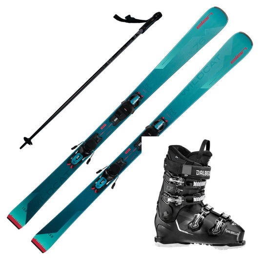 2024 Elan Wildcat 76 LS Women's Skis with Dalbello DS MX 70 GW Boots and Poles