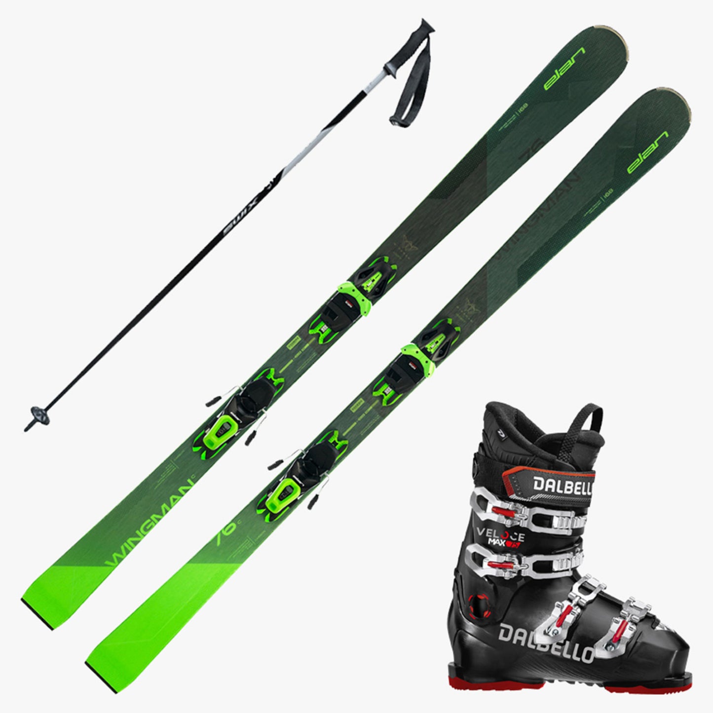 2023 Elan Wingman 76 C Ski w/ Dalbello Veloce 75 Boots and Poles