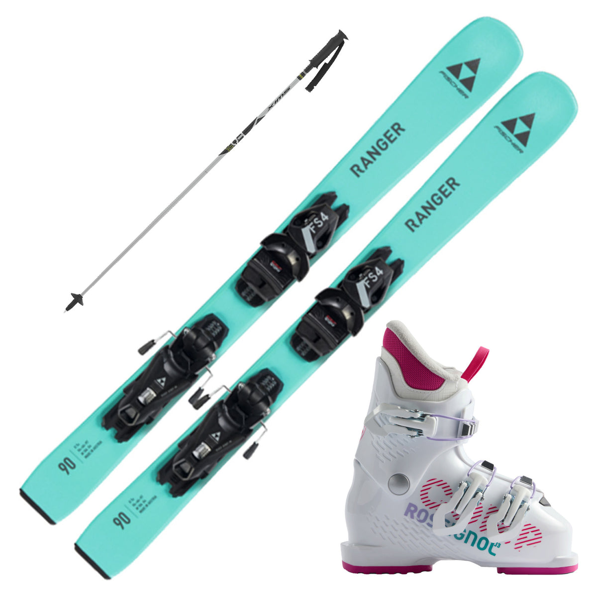 2024 Fischer Ranger Junior Skis with  Comp J Boots and Poles