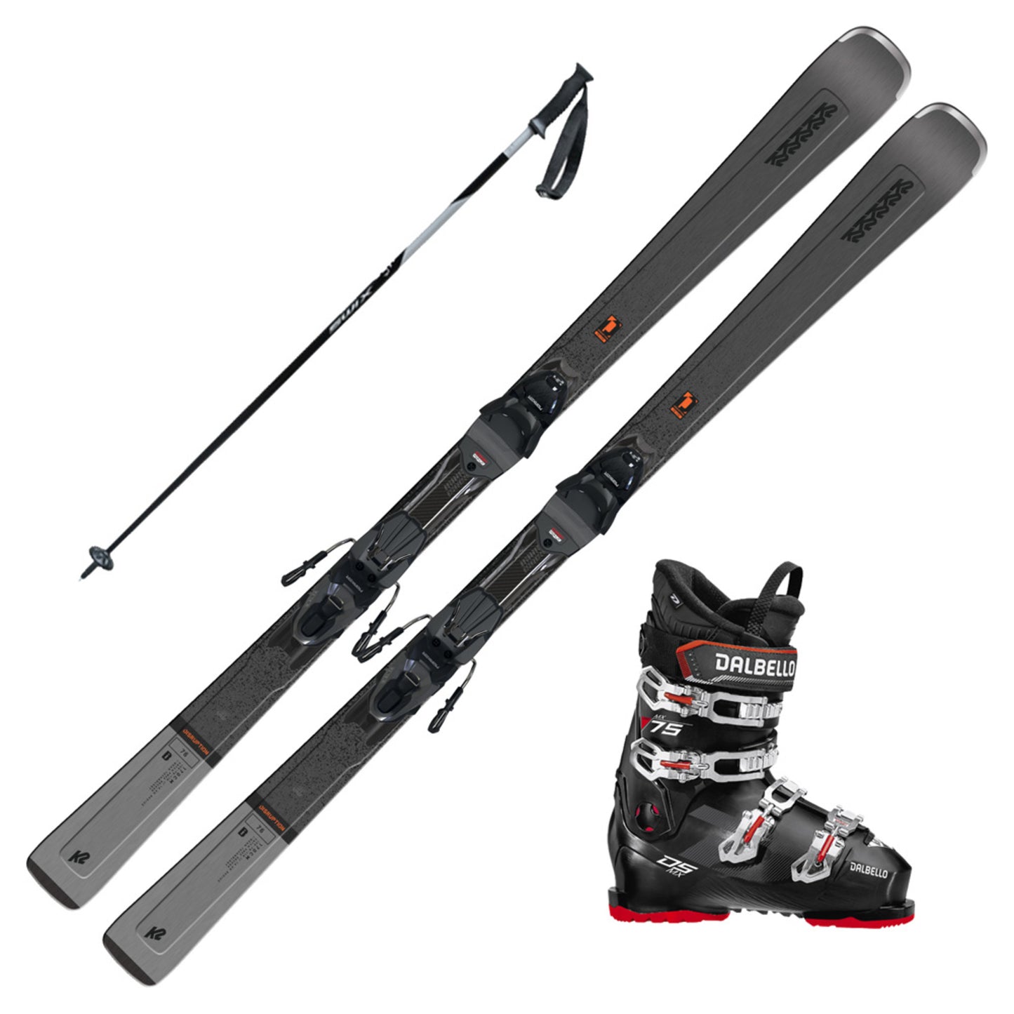 2023 K2 Disruption 76 Skis w/ Dalbello DS MX 75 Boots and Poles