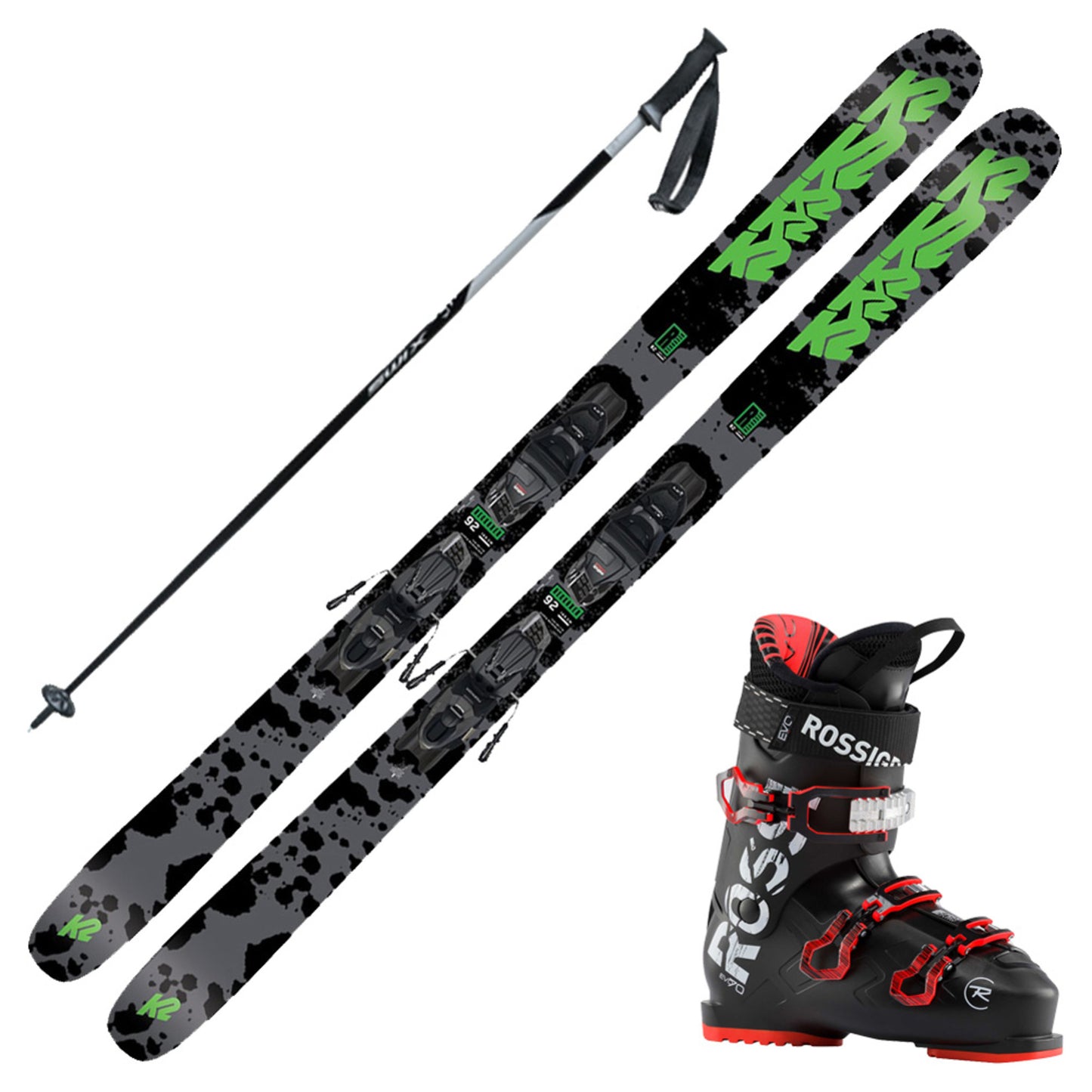 2023 K2 Reckoner 92 Skis w/ Rossignol Evo 70 Boots