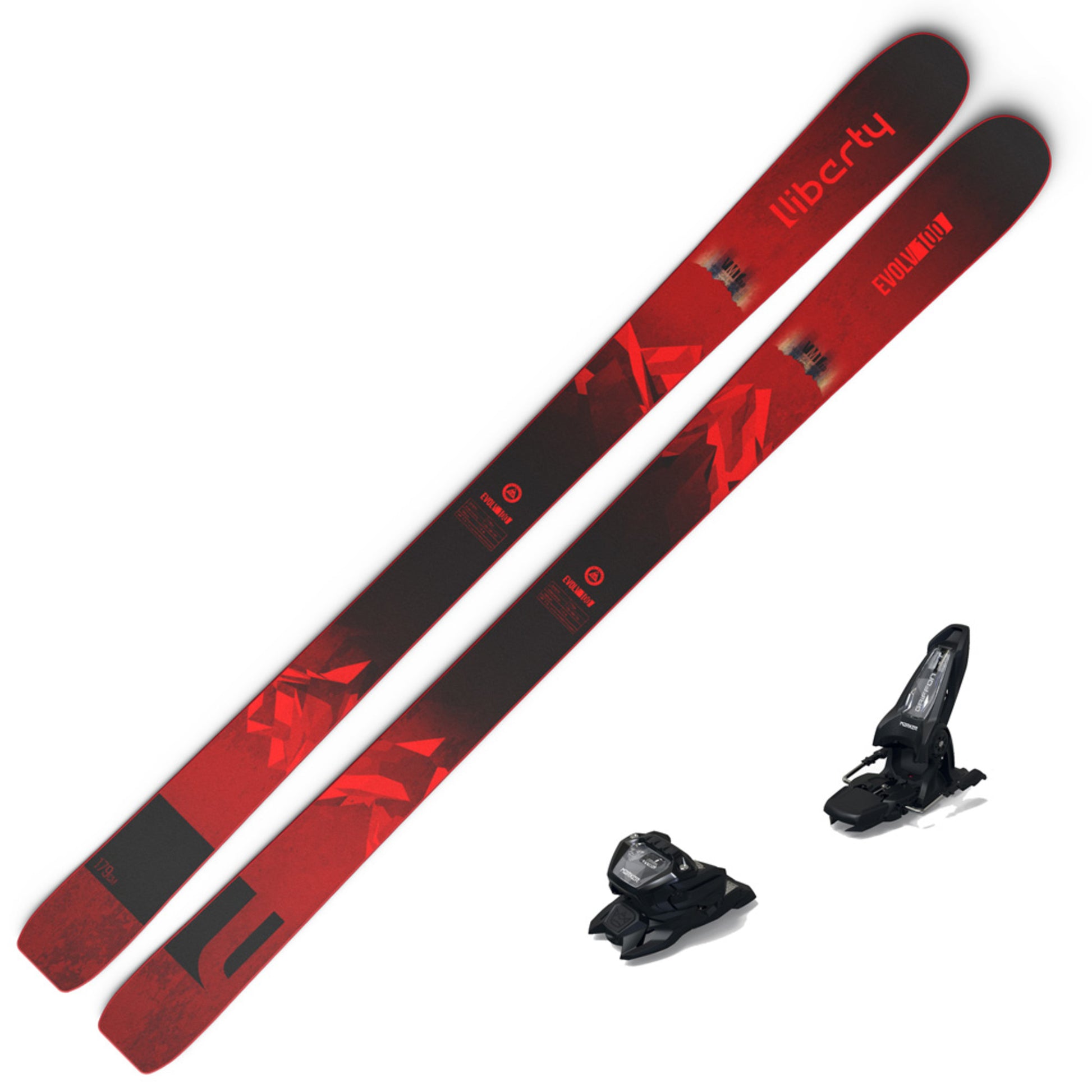 2023 Liberty Evolv 100 Skis w/ Marker Griffon 13 ID Bindings - 186