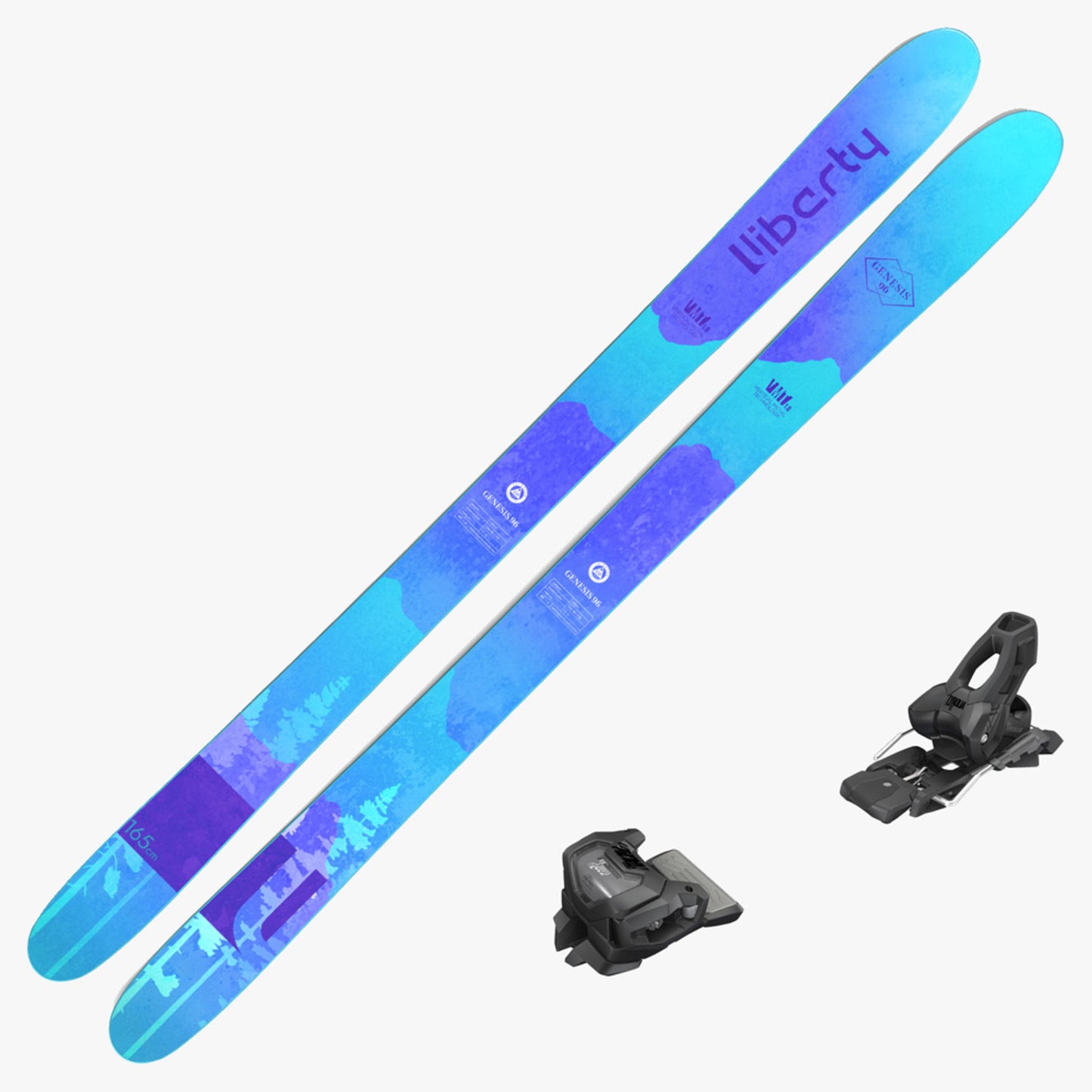 2023 Liberty Genesis 96 Skis w/ Tyrolia Attack 11 GW Bindings