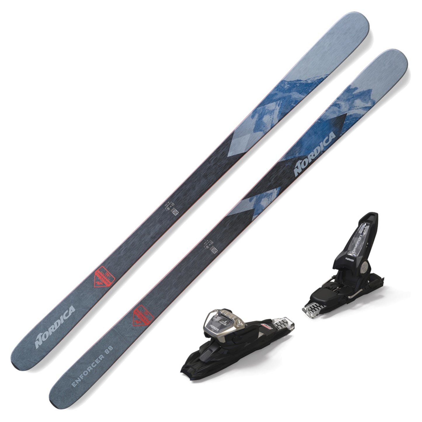 2023 Nordica Enforcer 88 DEMO Skis w/ Marker Griffon 13 DEMO Bindings - 186