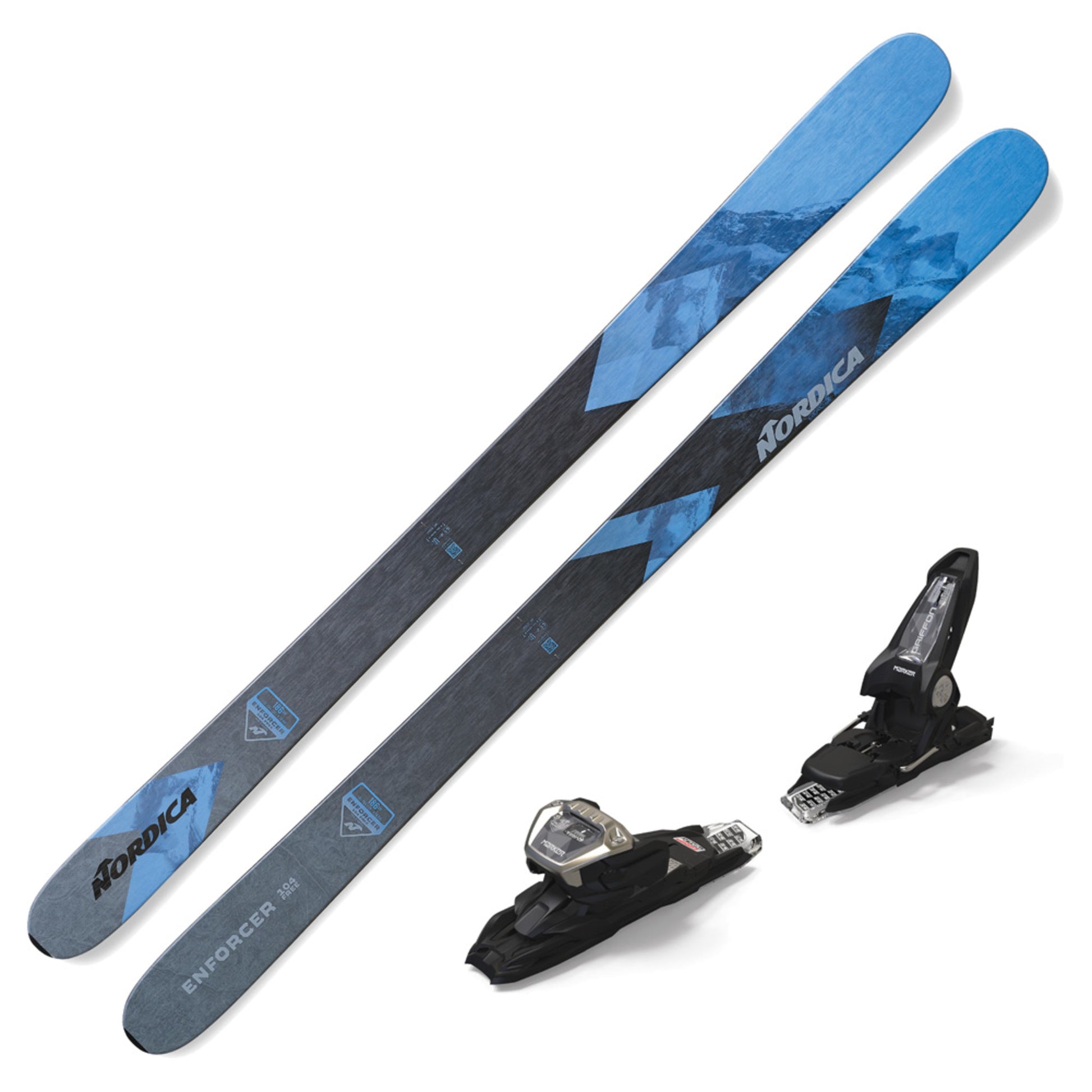 2023 Nordica Enforcer Free 104 DEMO Skis w/ Marker Griffon 13 DEMO Bindings - 186