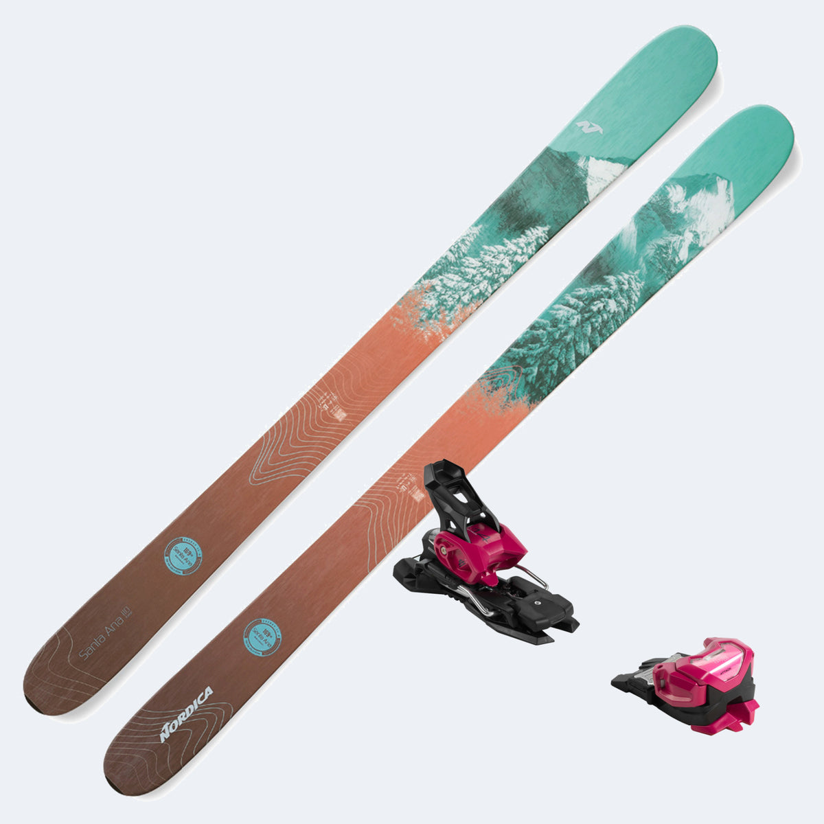 2023 Nordica Santa Ana Free 110 Women's Skis with Tyrolia Attack 14 MN Bindings