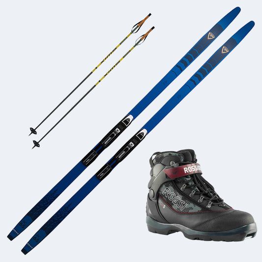 2026 Rossignol BC 65 Positrack Skis with Rossignol BC X5 Boots and Poles
