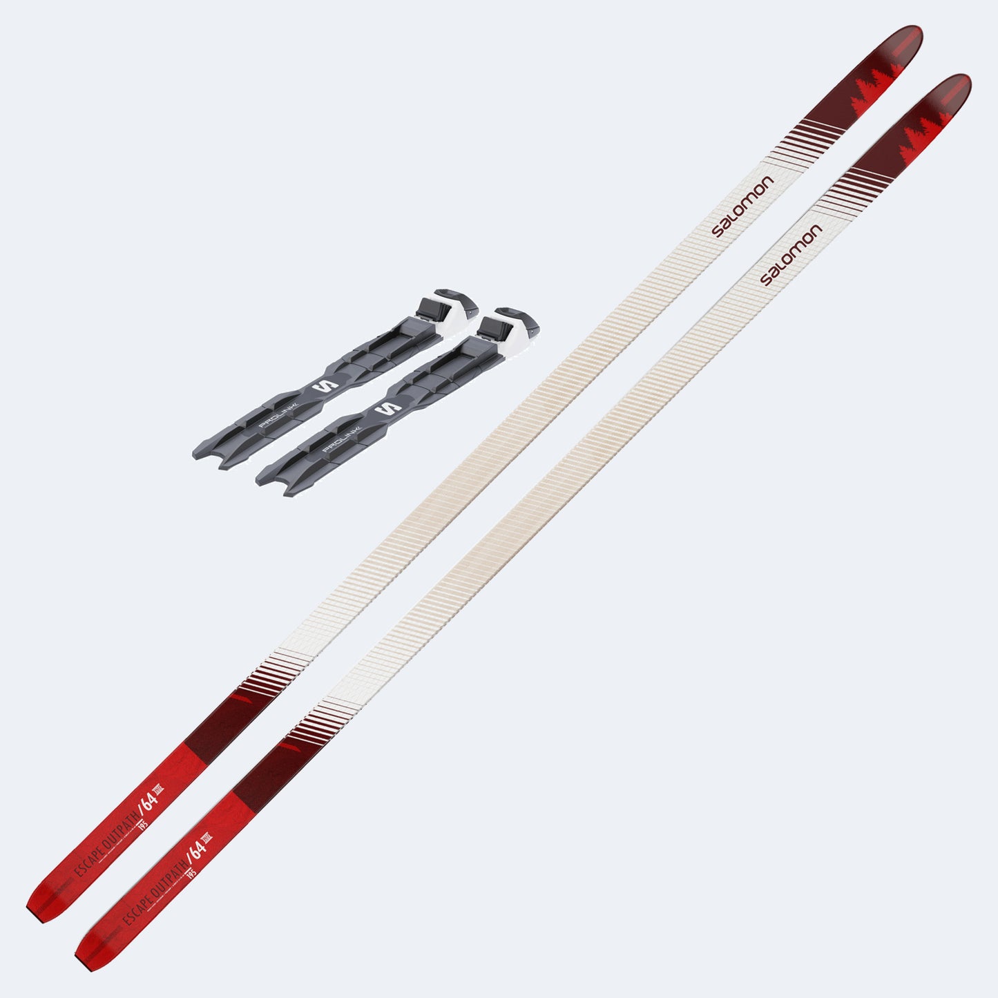 2023 Salomon Outpath 64 Cross Country Skis W/ Prolink Auto Bindings