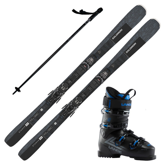 2023 Salomon Stance 80 Skis with Lange LX 90 HV Boots and Poles