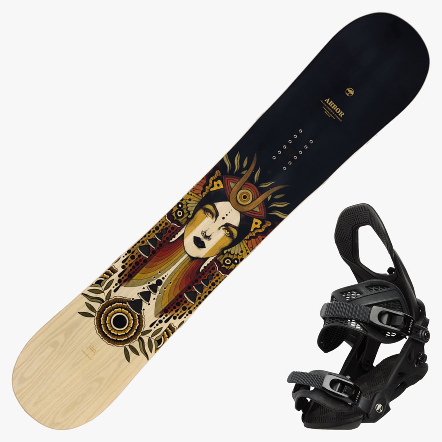 2024 Arbor Cadence Camber Women's Snowboard w/ Sequoia Bindings