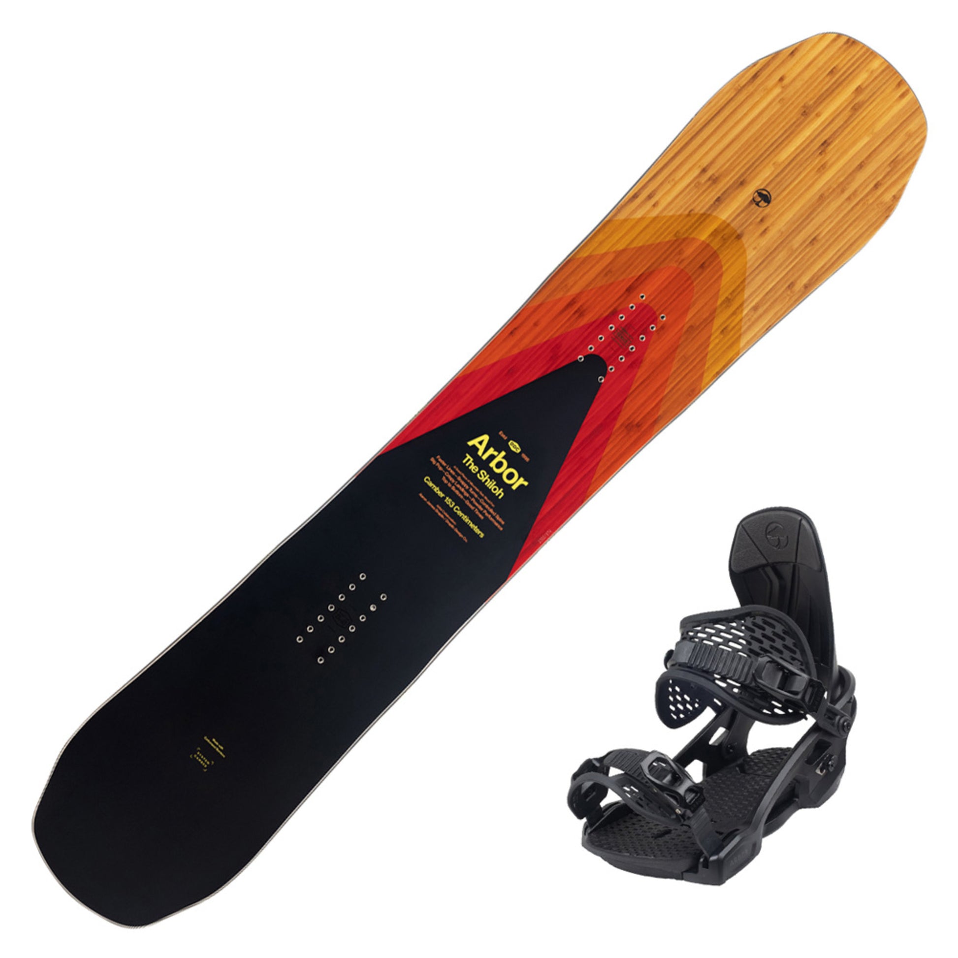 2024 Arbor Shiloh Camber Snowboard w/ Arbor Spruce Snowboard Bindings