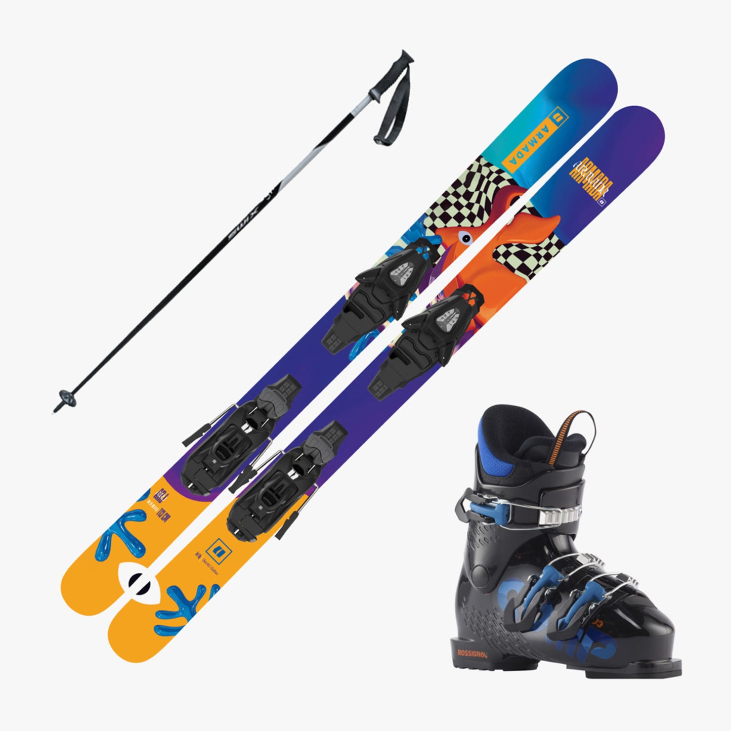 2024 Armada ARJ Boy's Ski w/ Boots and Poles