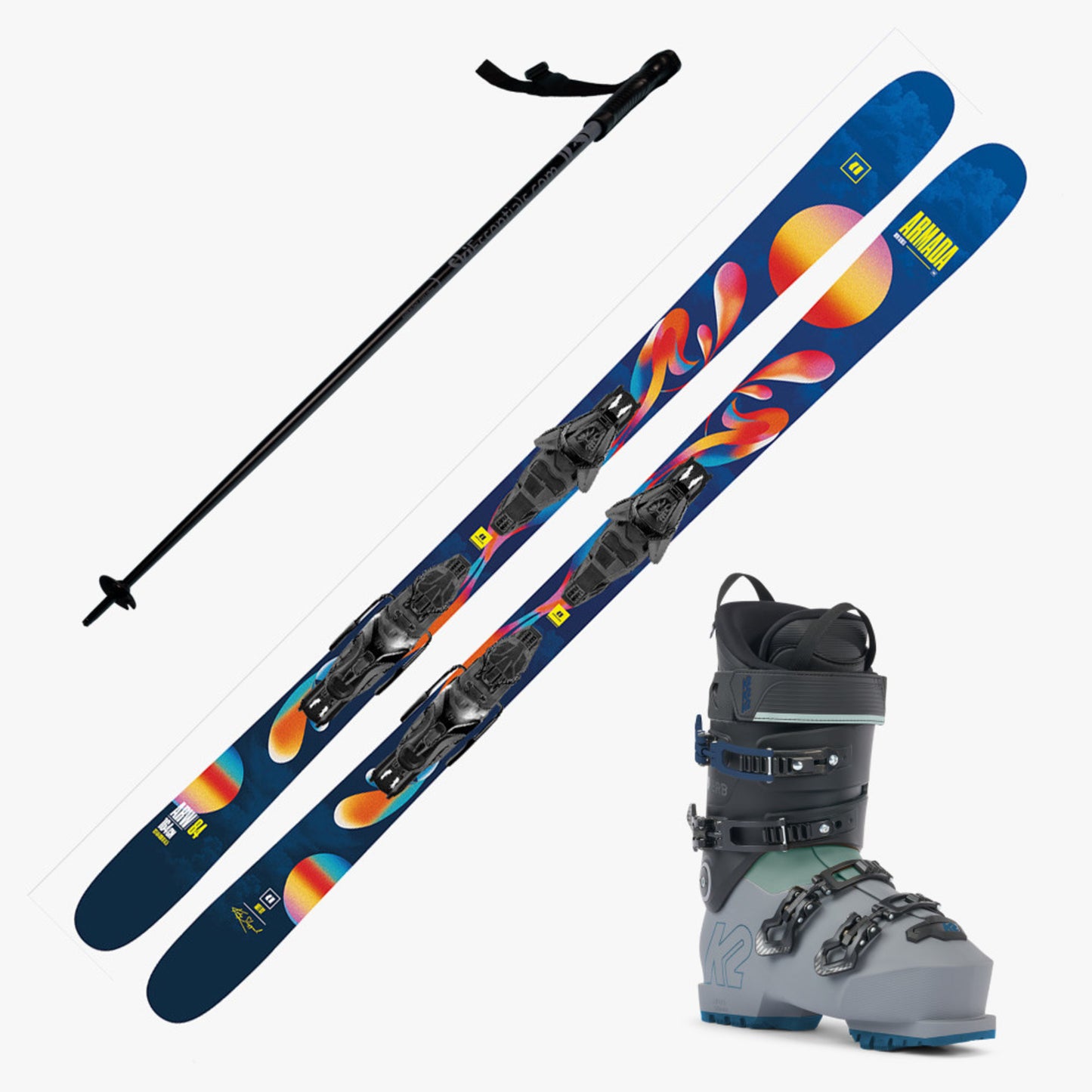 2024 Armada ARW 84 R Women's Skis with K2 Reverb Boots and Poles