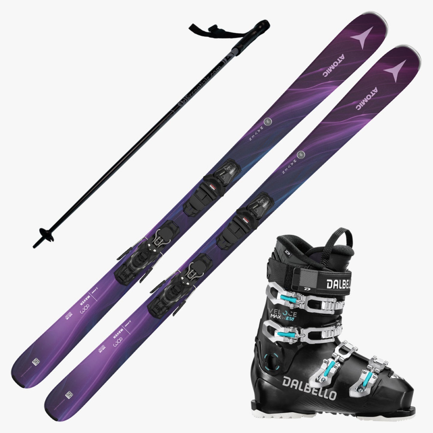 2024 Atomic Maven 83 R Women's Skis with Dalbello Veloce MAX 65 LS Boots and Poles